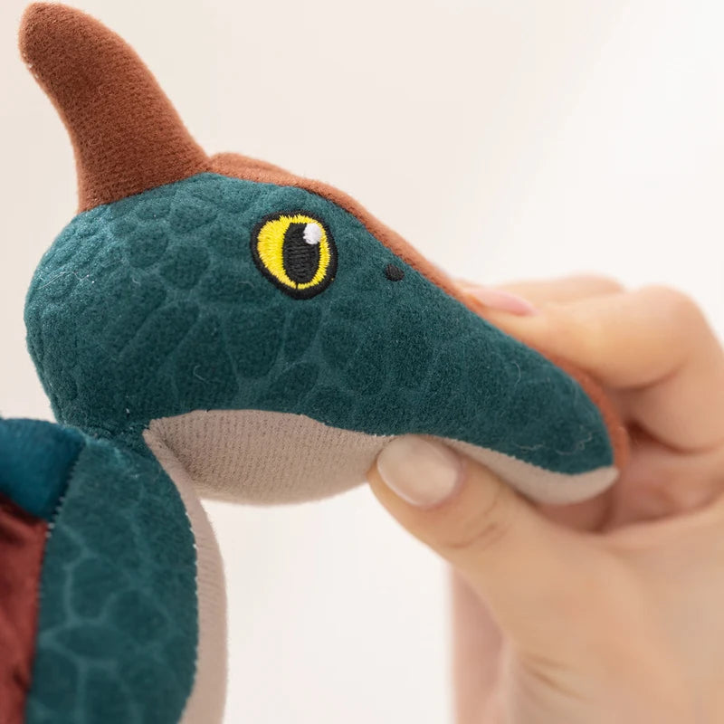 Hot 12cm Cyan Pterosaur Plush Toy Embossed Dinosaur Stuffed Animal Soft Prehistoric Creature For Kids Birthday Gift Room Decor