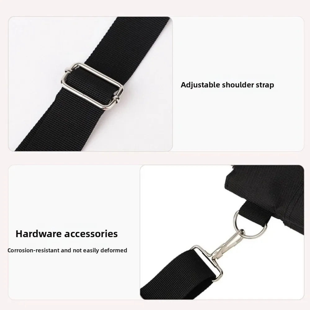 Portable Baby Stroller Storage Bag Multifunction Black Baby Pram Hanging Bag Large-capacity Waterproof Mommy Shoulder Bag