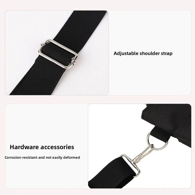 Portable Baby Stroller Storage Bag Multifunction Black Baby Pram Hanging Bag Large-capacity Waterproof Mommy Shoulder Bag