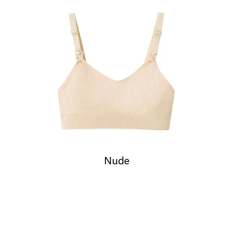 Breastfeeding Nursing Bra Without Underwire Anti Sagging Gathering Support XS-XL