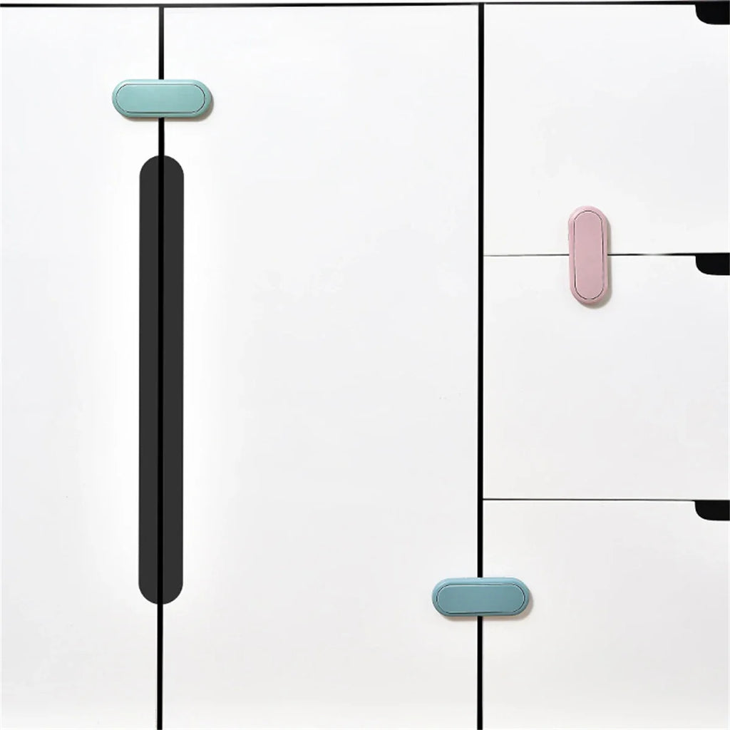 5/10 Pcs Baby Anti Pinch Hand Invisible Lock Children's Drawer Safety Latch Cabinet Door Protection  Opposite Door Wardrobe Lock