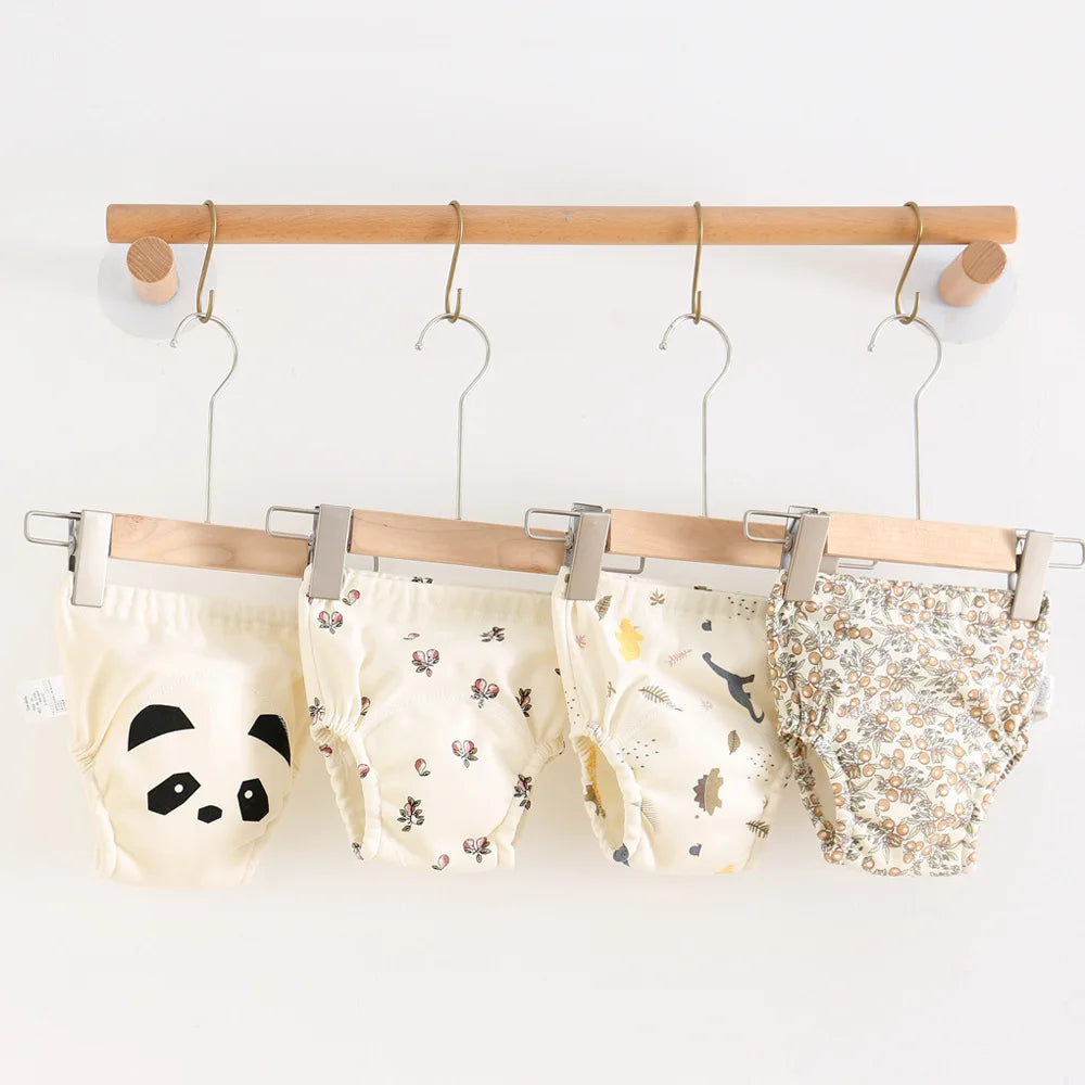 Newborn Baby  Diapers Washable Reusable Nappies Grid Eco Friendly Cotton Baby Cloth Training Pant Cloth Adjustable Diaper