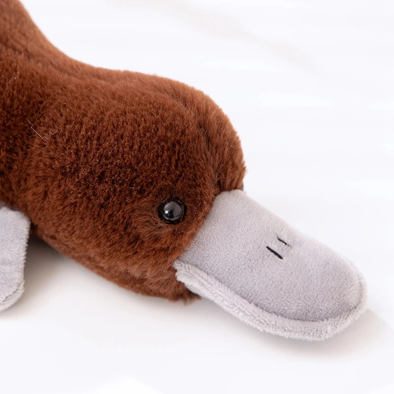 Simulation Cute Platypus Plushie Stuffed Animal Plush Doll Pillow Toy Super Soft Grey Lying Plush Toy High Quality Kid Toy Gfit