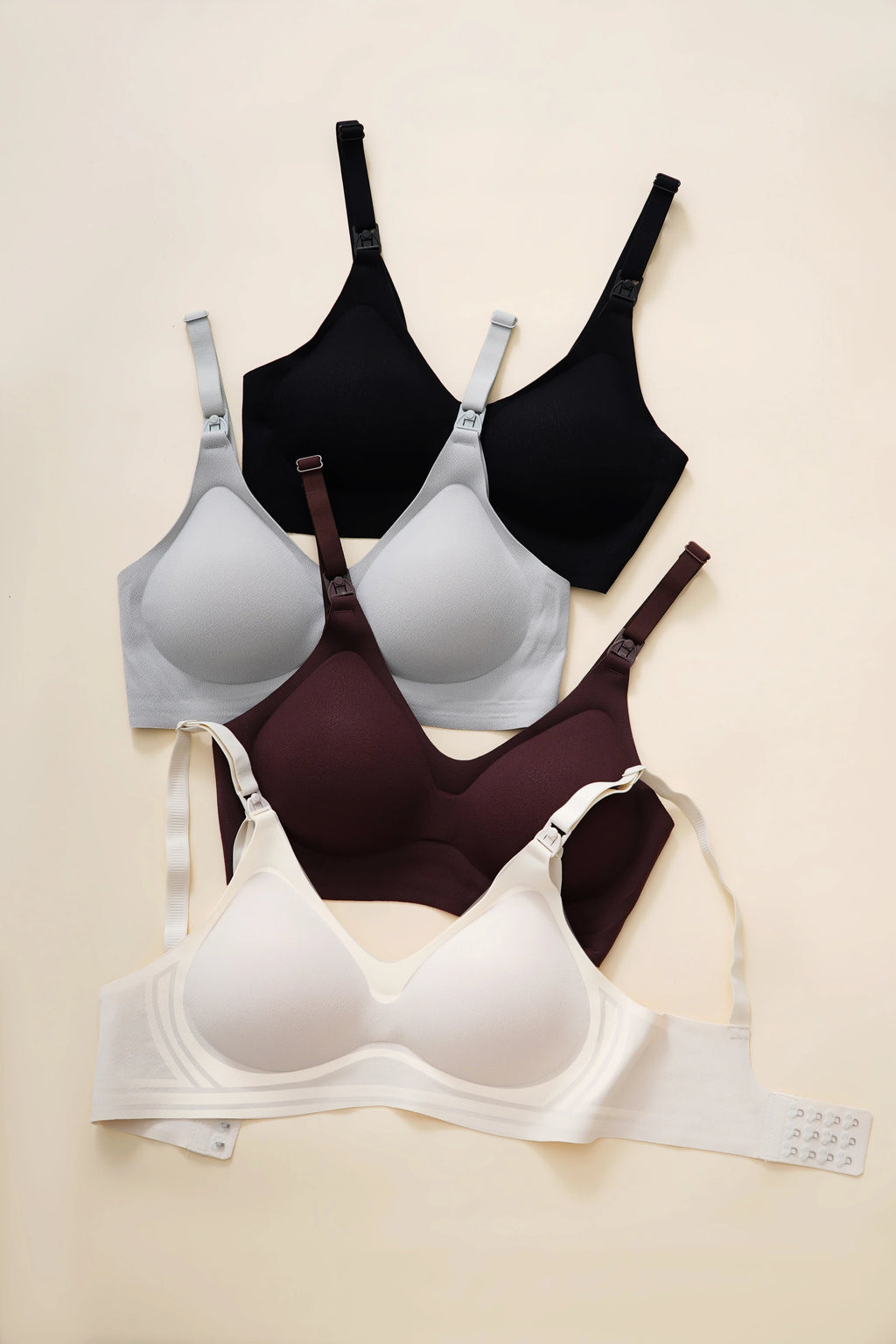 Pregnant Women'S Non Steel Ring Underwear With Front Opening Buckle For Comfortable Breathable Fit Solid Color Nursing Underwear