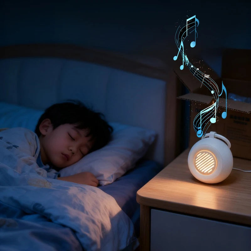 Baby White Noise Machine with light, fast sleep 15 Soothing Sounds, Portable USB Mini Sleep Device for Newborn, Travel & Crib