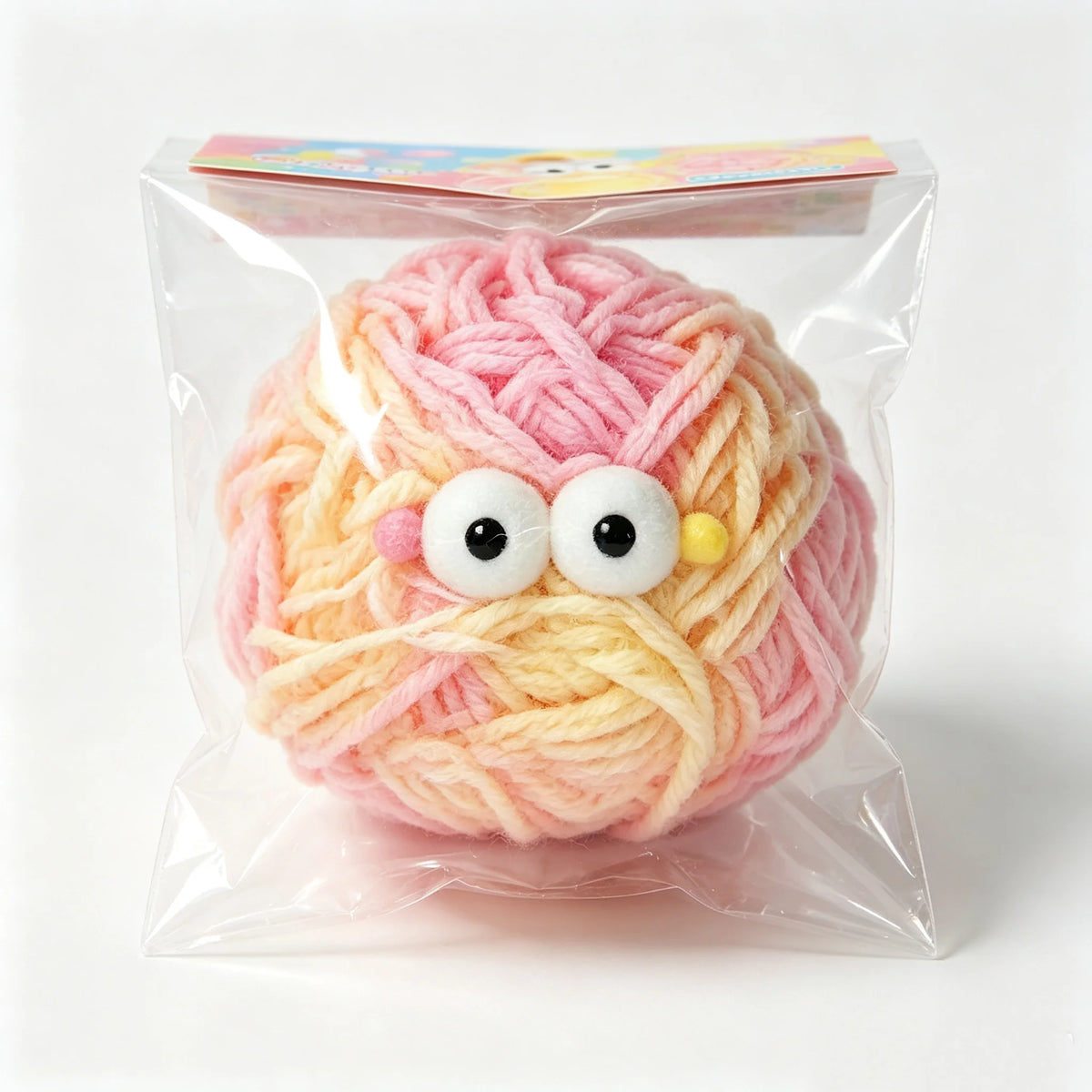 Cute Yarn Squishy Toy Kawaii Mochi Squeeze Stress Relief Toy Soft Yarn Ball Fidget Toy Slow Rising Gift for Kids