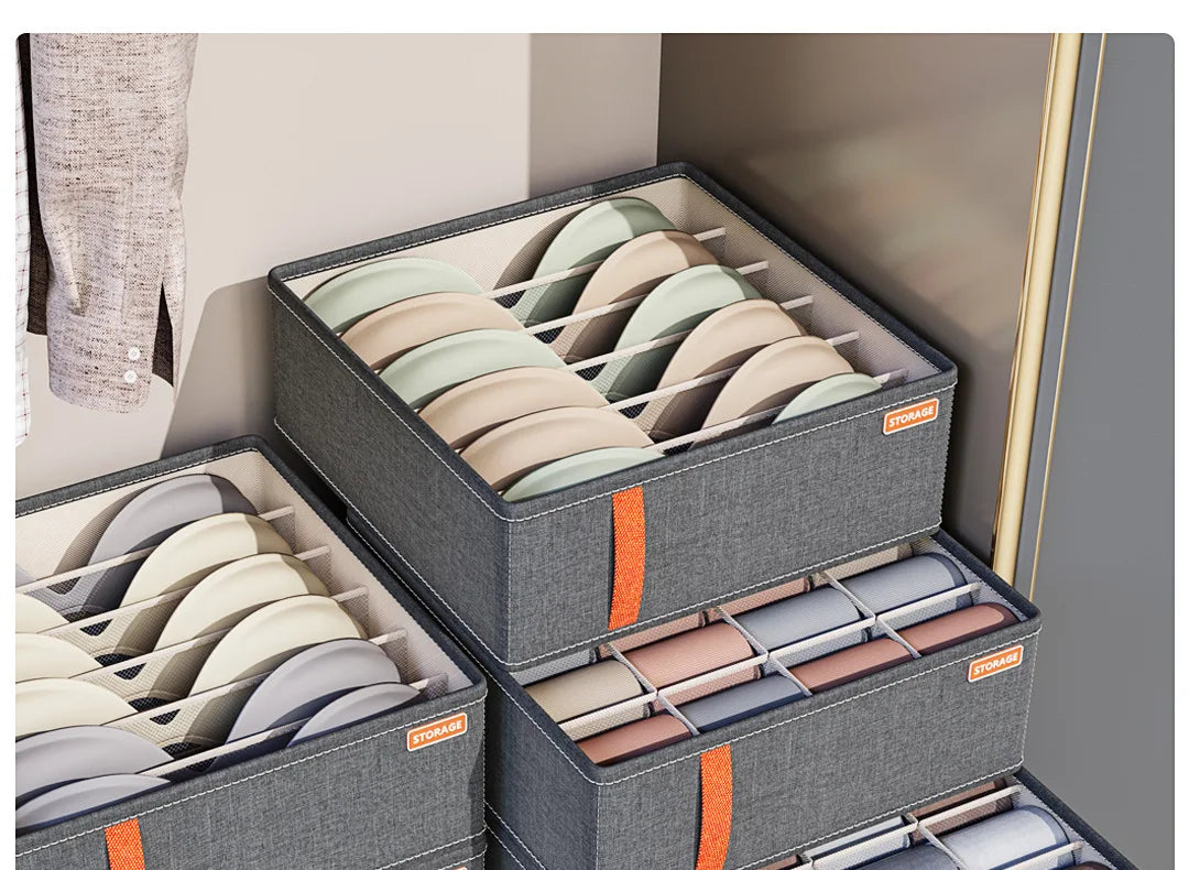 Oxford Cloth Underwear Storage Box 20/7/6 Grids Socks Panties Drawer Organizer Multi-function Home Wardrobe Assortment Boxes