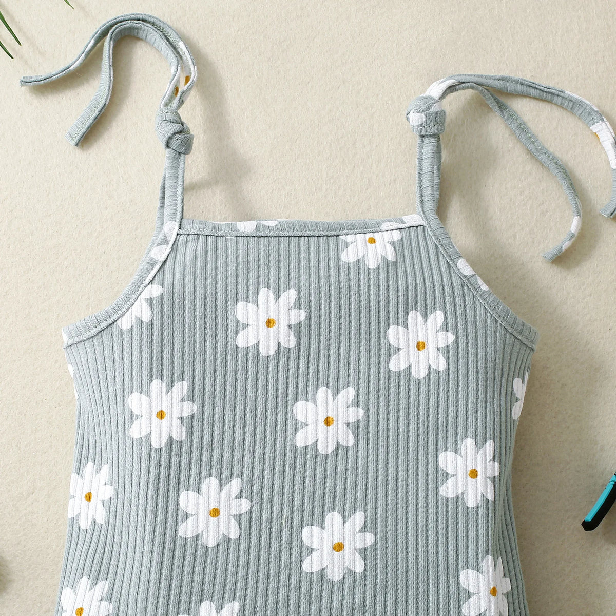 2PCS Summer Girl Crawling clothes Short Sleeve Cotton Short Sleeve  Round Necked Striped Clothes with Flower Printing Headband