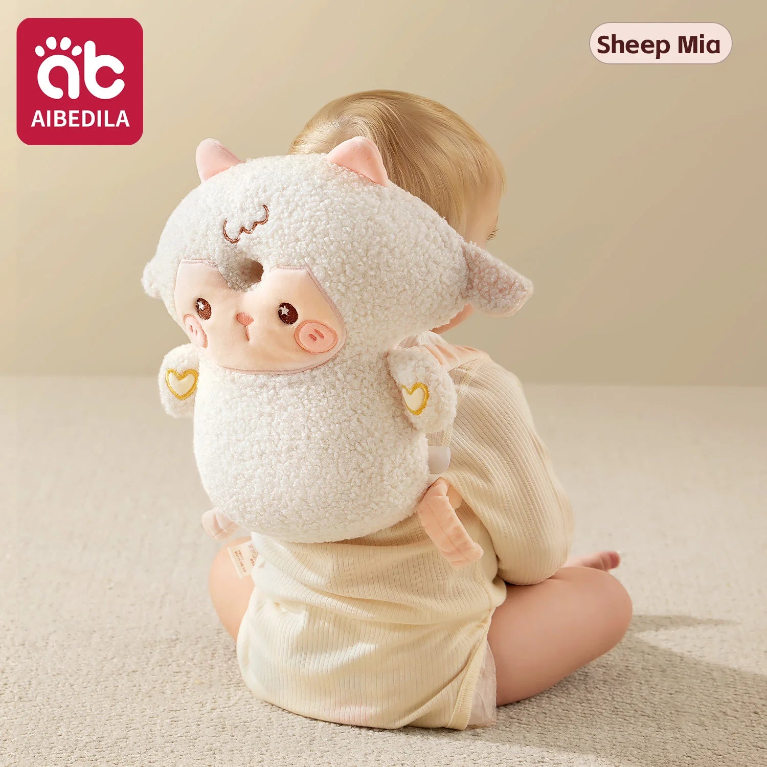 AIBEDILA Triple-Sided Baby Head Protector Pillow 270 Degree Anti Fall for Crawling and Walking Toddlers