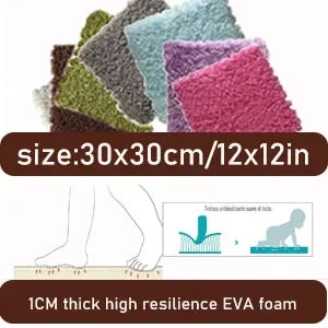 Thick Cake Velvet Plush Puzzle Mats DIY Bedroom Floor Tiles Sound-Absorbing Soft Carpet for Bedside Full Room Coverage