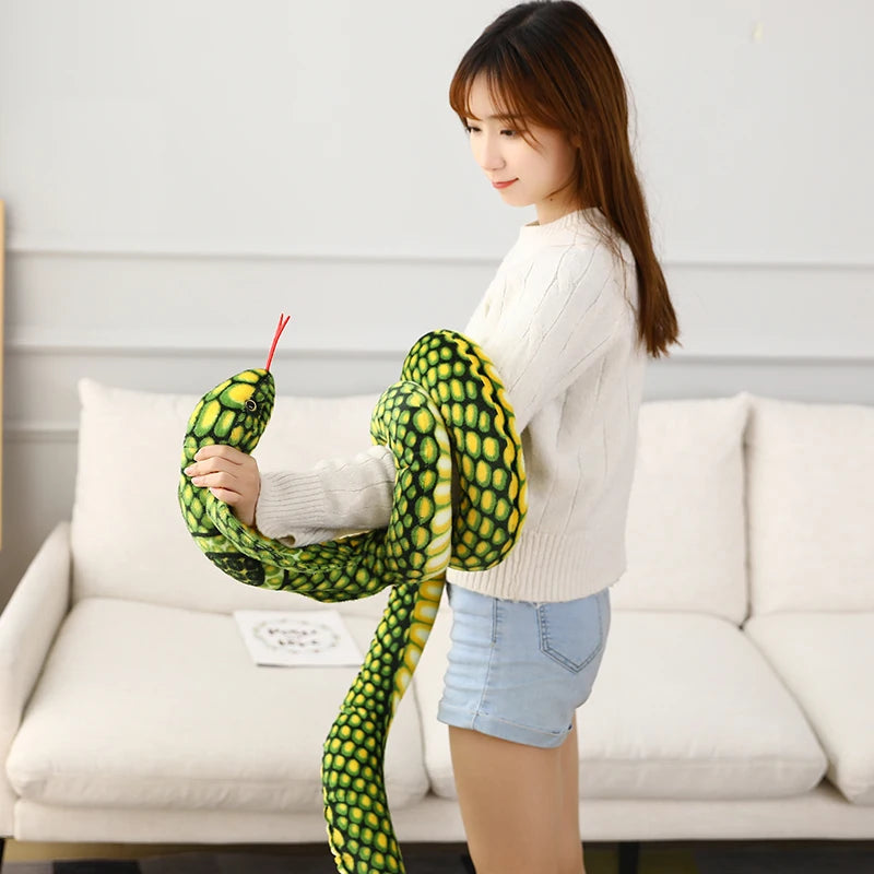 1pc 80/170/240cm Simulated Colorful Cobra Plush Toy Stuffed Animals Snakes Plushies Doll Funny Spoof Joke Soft Toys Home Decor