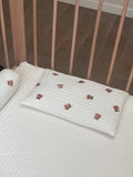 1 piece baby pillow baby nap pillow embroidered cartoon animals pure cotton sweat-absorbent breathable newborn soft flat pillow