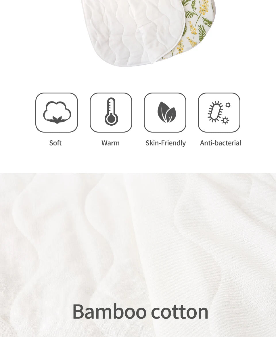 Elinfant Sleeveless Soft Newborn Baby Sleeping Bag Bamboo Cotton Warm Wearable Blanket Winter Print Vest Sleep Sack
