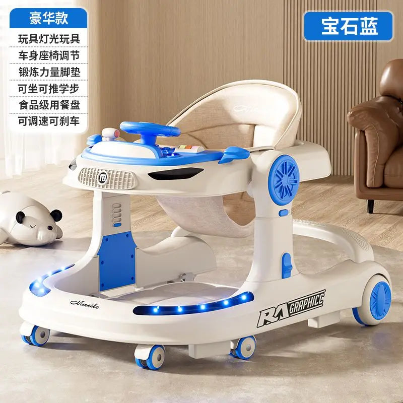 Baby Trend Bt4In1 4 In 1 Adjustable Height Anti Rollover Baby Walker Push Toy Foldable Activity Center 6 To 18 Months