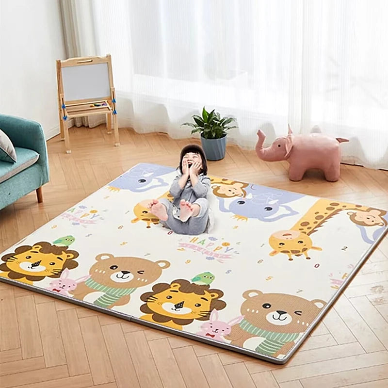 Double Sided Pattern Baby Activity Mat Non-Toxic EPE Crawling Gym For Children Play Rug