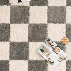 Thick Cake Velvet Plush Puzzle Mats DIY Bedroom Floor Tiles Sound-Absorbing Soft Carpet for Bedside Full Room Coverage