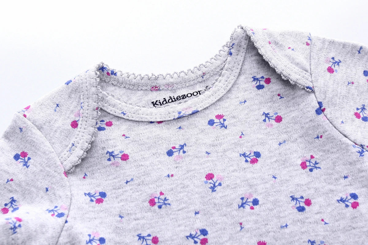 Cartoon 5-Pieces Summer Baby Boy Girl Bodysuits 100%Cotton Soft Newborn Onesies Short Sleeve Infant Clothes
