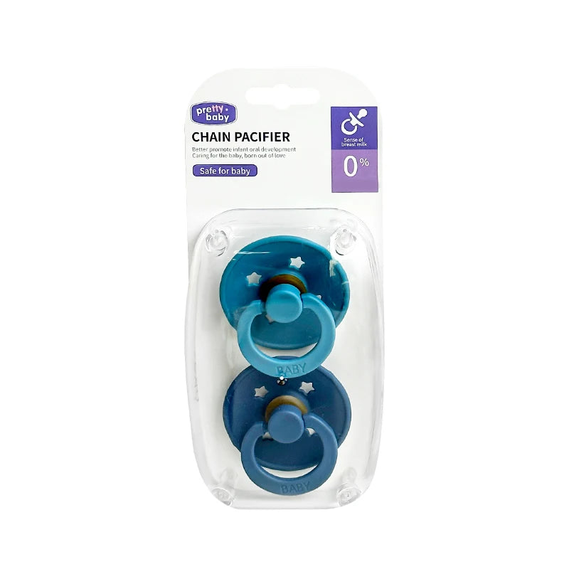 2pcs/pack Button-shape Baby Soothing Pacifier, Baby Pacifier Soother Dummy with Cherry-round Nipple