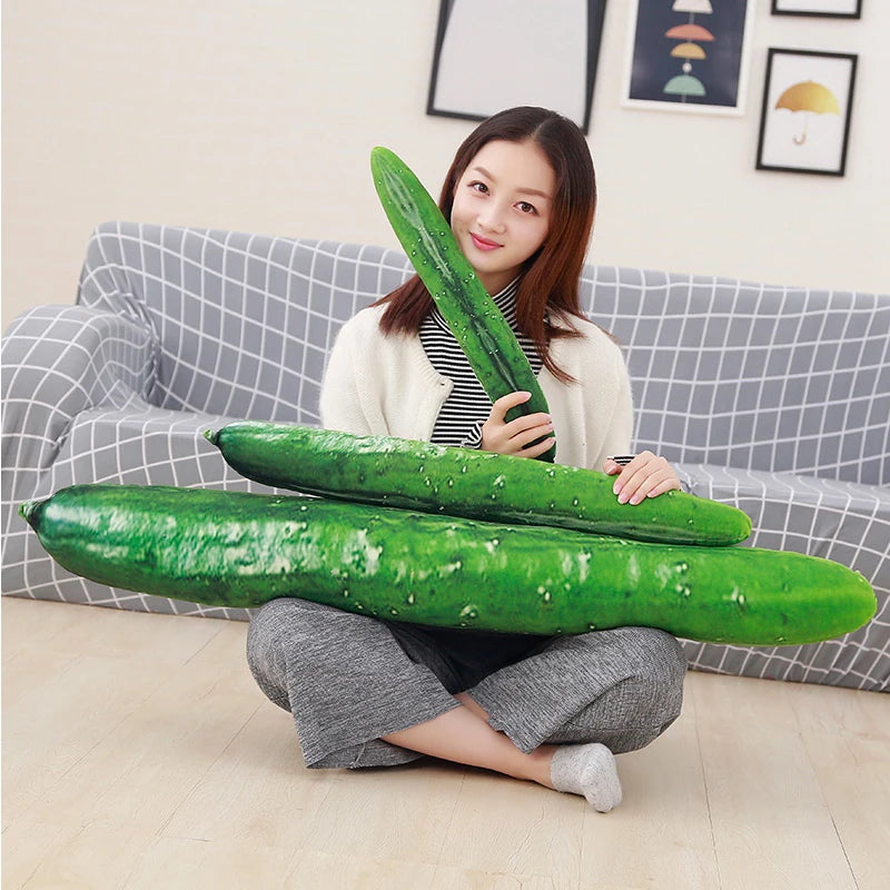 Huge Creative Simulation Cucumber Plush Toy Soft Stuffed Cute Fruits Pillow Funny Kids Children Birthday Gift Doll