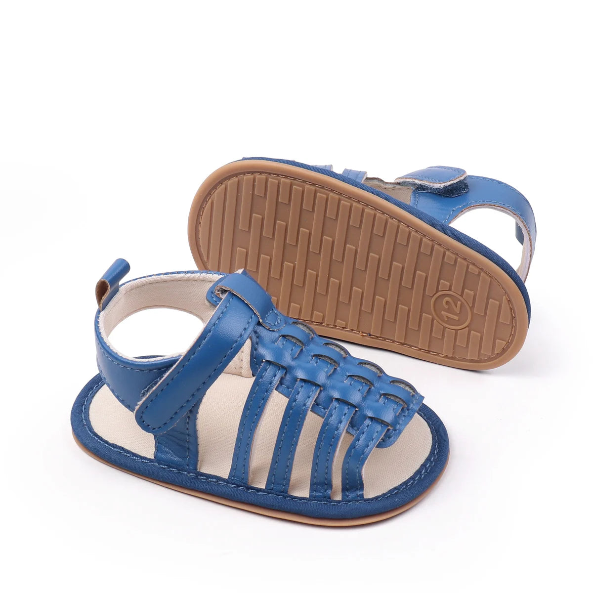 New Baby Sandals For 0-2 Years Old Boys And Girls Leather Surface And Rubber Sole Anti-slip Shoes Baby Indoor Walking Shoes