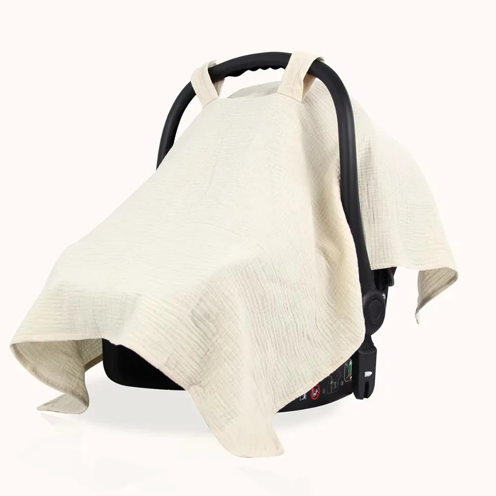 Cotton Stroller Cover Sunshade Gauze Baby Safety Seat Cover Carriage Full Cover Baby Stroller Accessories Baby Basket Cover