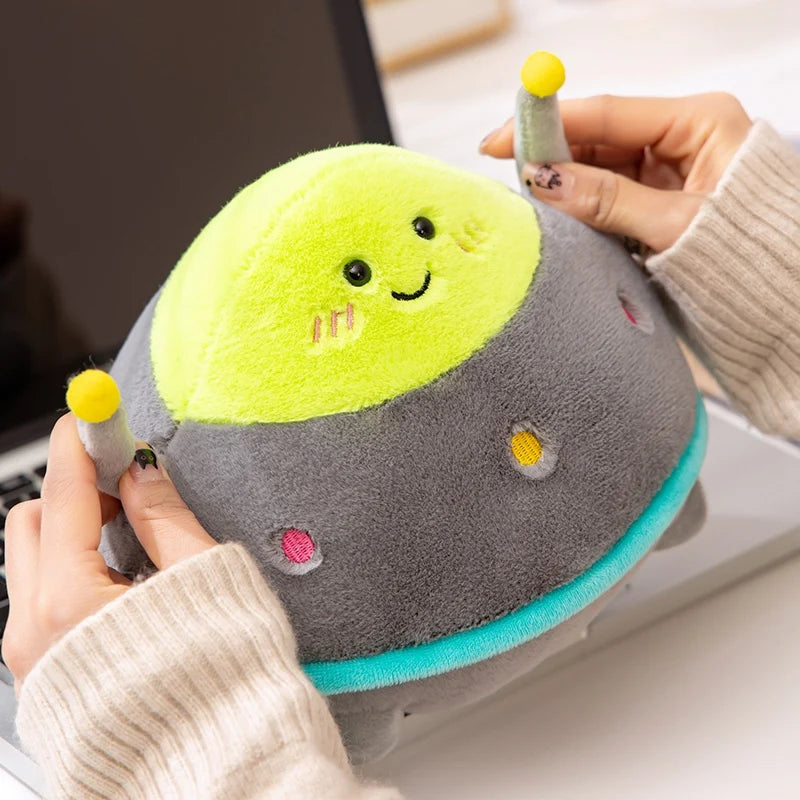 Hot 18/27cm Plush Rocket Toy Stuffed Spaceship Soft Throw Pillow for Kids Educational Birthday Gift Space Discovery Decor