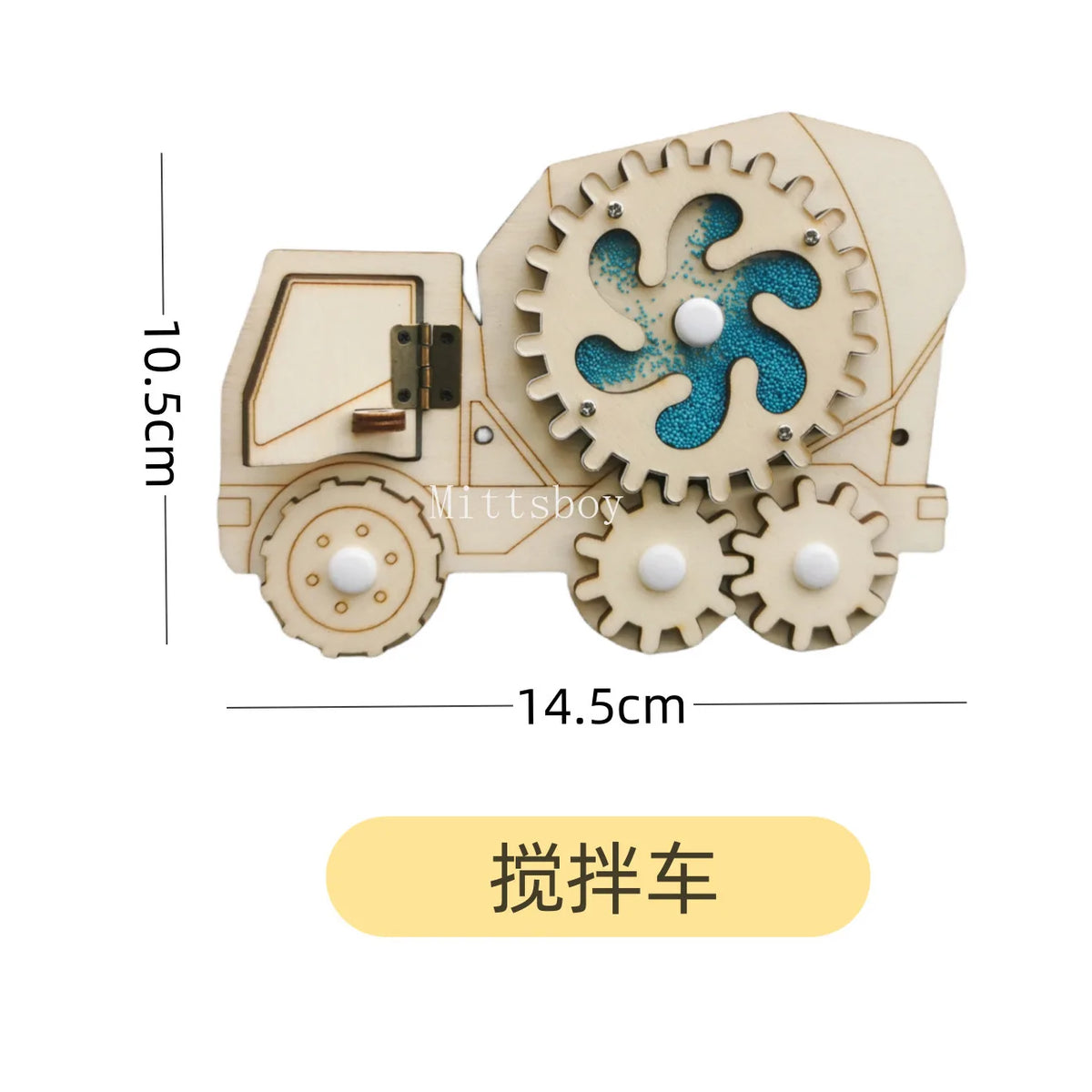 Montessori Busy Board Wooden Educational Toy For Children With Early Learning Features Bulldozer Castle Helicopter