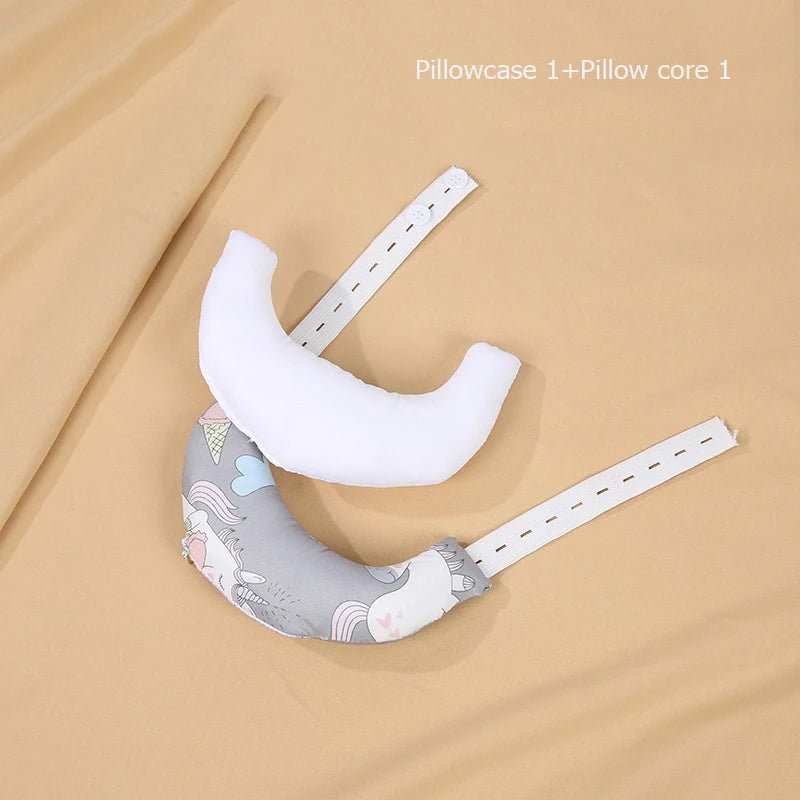 Baby Pillow Newborn Soft Breathable Crescent Shaped Neck Support Pillow For Baby 0-3 Years Model CN01