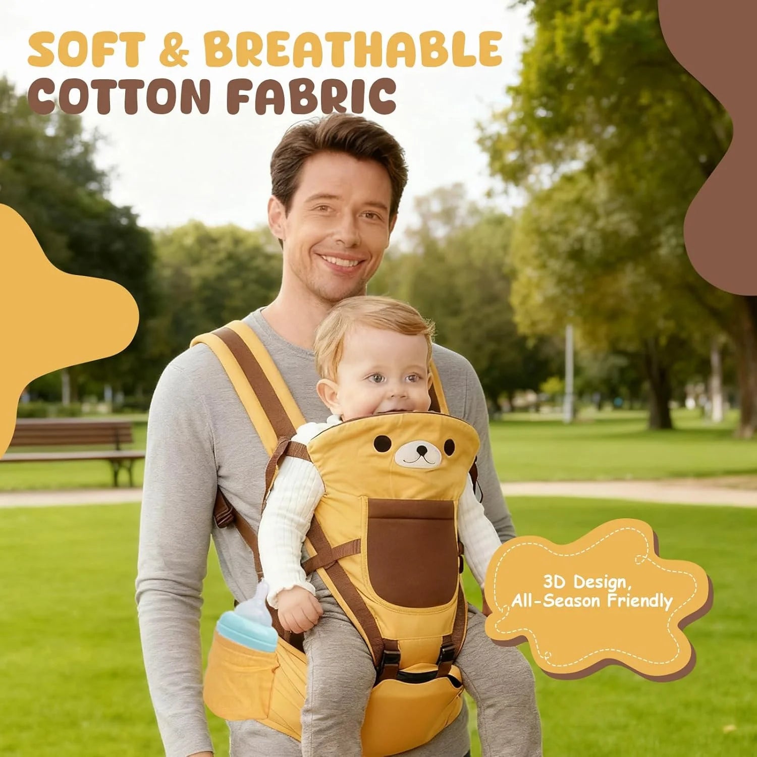Baby Carrier Waist Stool Walkers Baby Sling Hold Waist Belt Backpack Hipseat Belt Kids Adjustable Infant Hip Seat