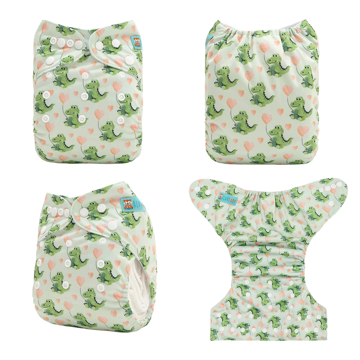 ALVABABY One Size Cloth Diaper Reusable Modern Cloth Nappy Digital Position Pocket Diaper Shell