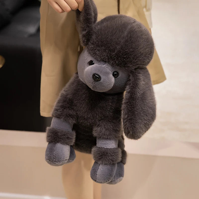 Hot Simulation Color Small Bell Poodle Plush Toys Doll Stuffed Soft Animal Fluffly Curly Hair Dog Lifelike Puppy For Kids Gifts