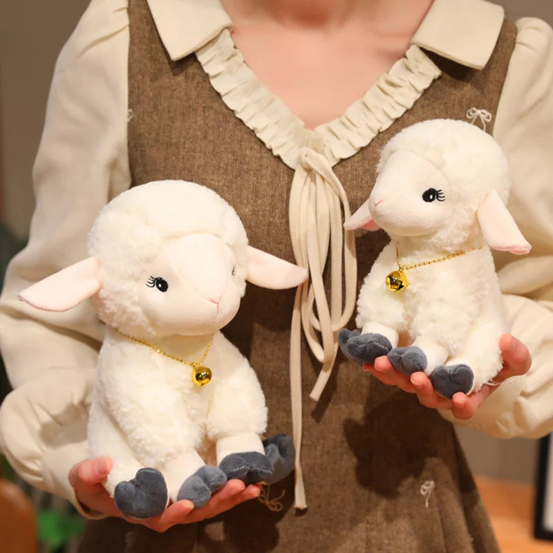 2026 Adorable Bell Sheep Stuffed Plush Toys Accompany Sheep Stuffed Animals Soft Collectible Kids Fans Birthday Xmas Toys Gift