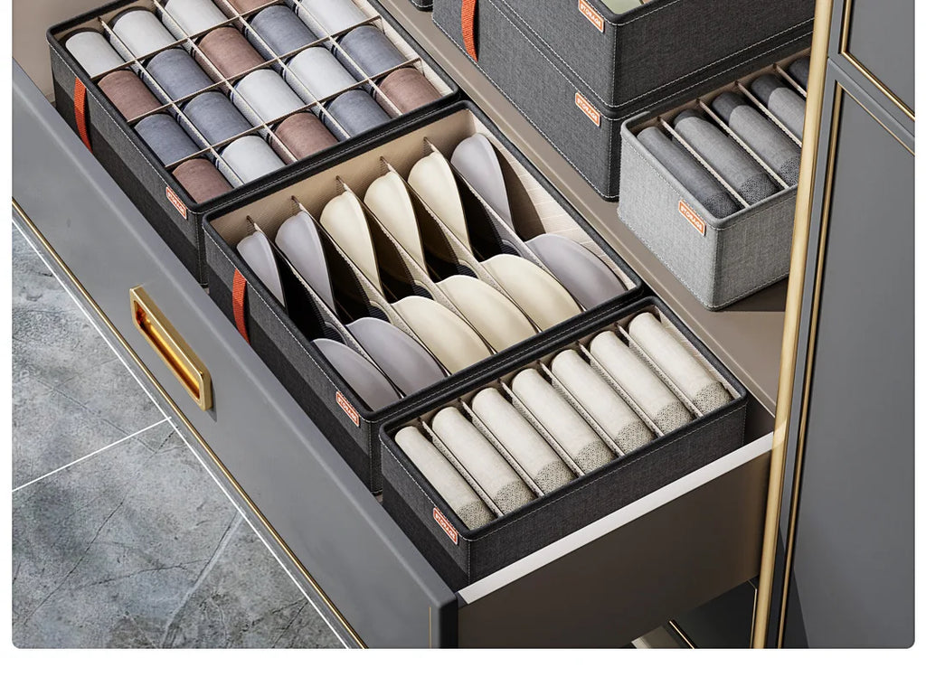 Oxford Cloth Underwear Storage Box 20/7/6 Grids Socks Panties Drawer Organizer Multi-function Home Wardrobe Assortment Boxes