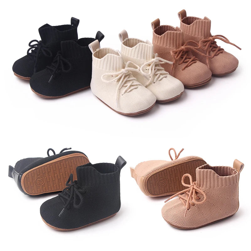 2025 Boys And Girls' 0-1 Years Old High-Top Casual Anti-Slip Softness Toddler Shoes For Sports Activities Baby Shoes