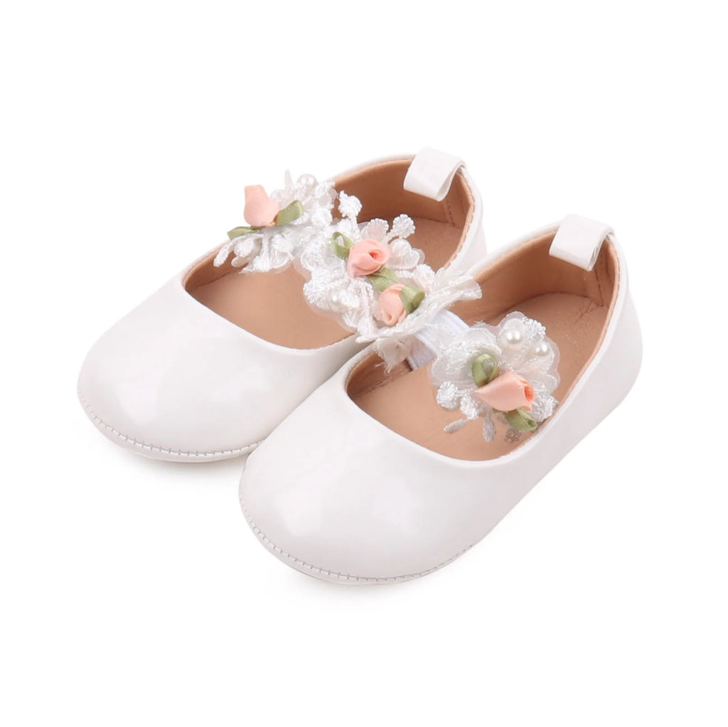 2025 Spring and Summer Baby Girl Shoes High Quality PU and TPR Anti-slip Sole Beautiful Flower Mary Jane Style Fashion Sandal