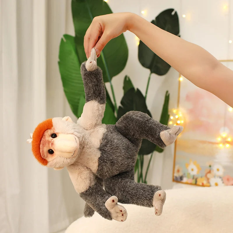 Proboscis Monkey Plush Toys Soft Dolls Pillow - Creative Cartoon High-Quality Baby Comfort Gift for Birthday Or Valentine's Day