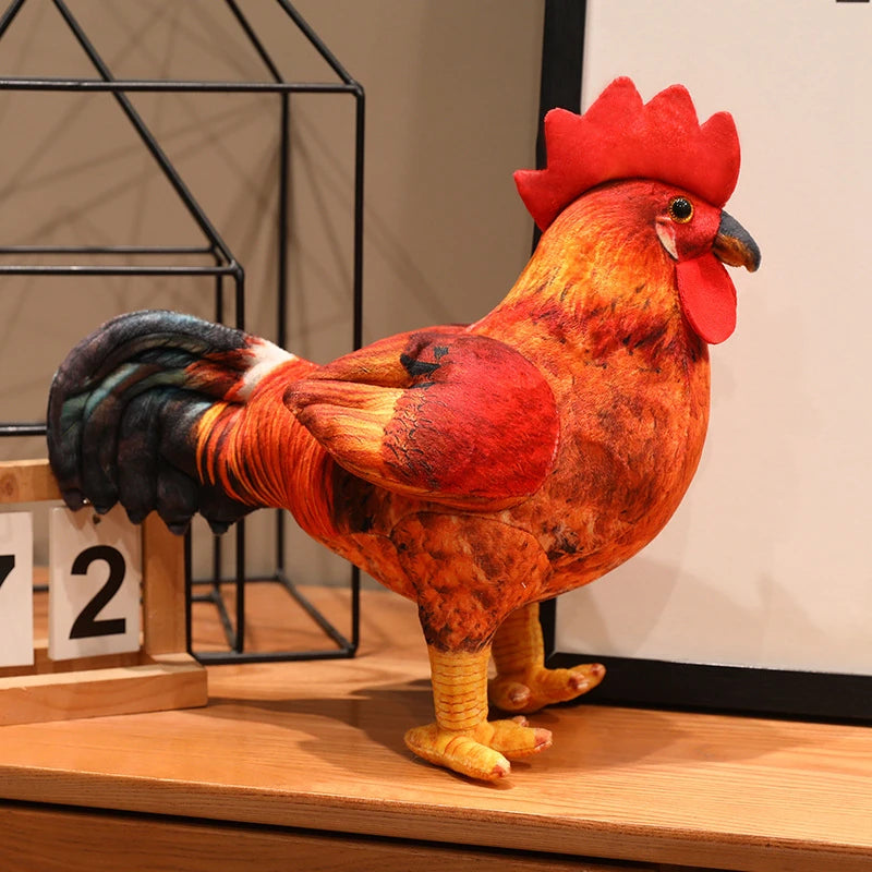 Hot High Quality 30/48cm Simulation Rooster Plush Toys Life Like Chicken Pillow Stuffed Soft Animal Dolls For Room Decor Gift