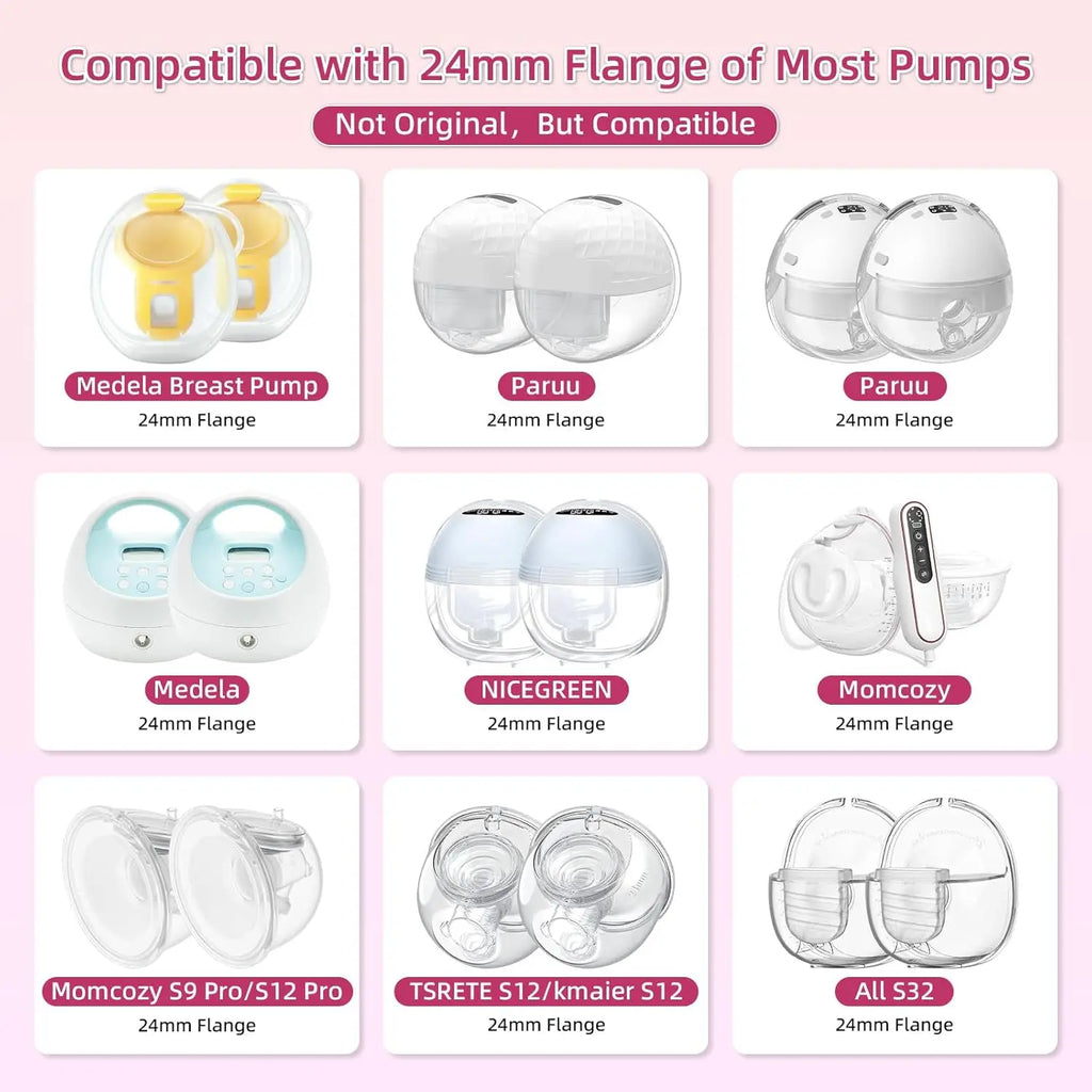 12/13/14/15/16/17/18/19/20/21/22mm Breast Pump Funnel Inserts Plug-in Different Caliber Size Converter Small Nipple Horn Adapter