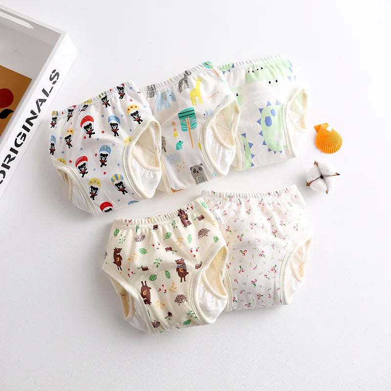 Cotton Baby Training Pant Reusable Gauze Diaper Waterproof Cloth Diaper Baby Study Pants Washable Nappies Diapering