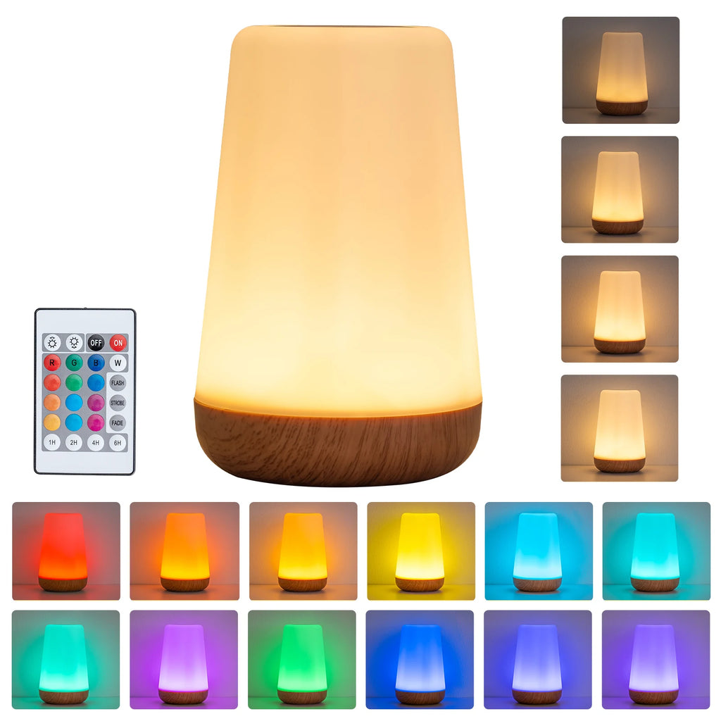 Sleeping Night Light Bedside LED Desktop Decoration Night Light Remote Control Touch 13 Colors Atmosphere Light Lamp with Hook