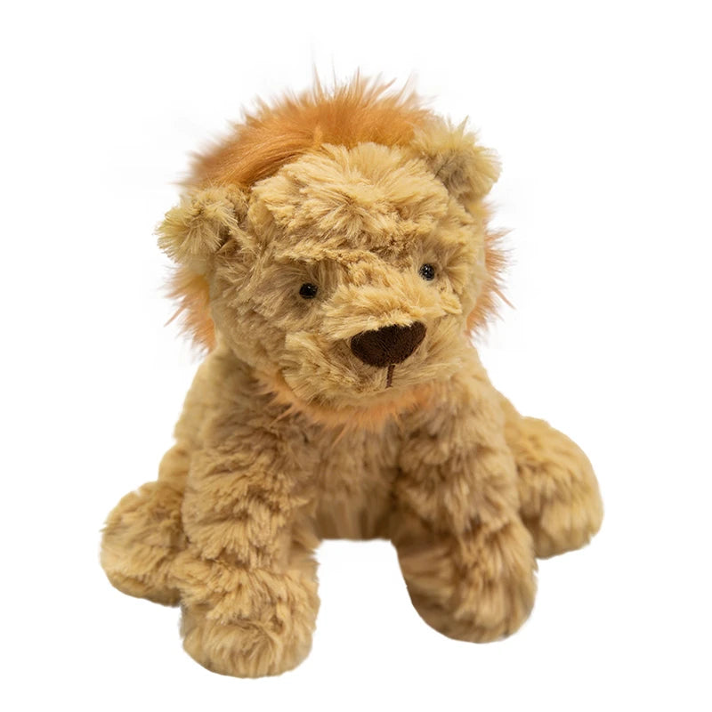 25cm Super Cute Jungle Lion Plush Toy Cartoon Stuffed Animal Doll for Kids Room Decor Boys & Girls Birthday Gift