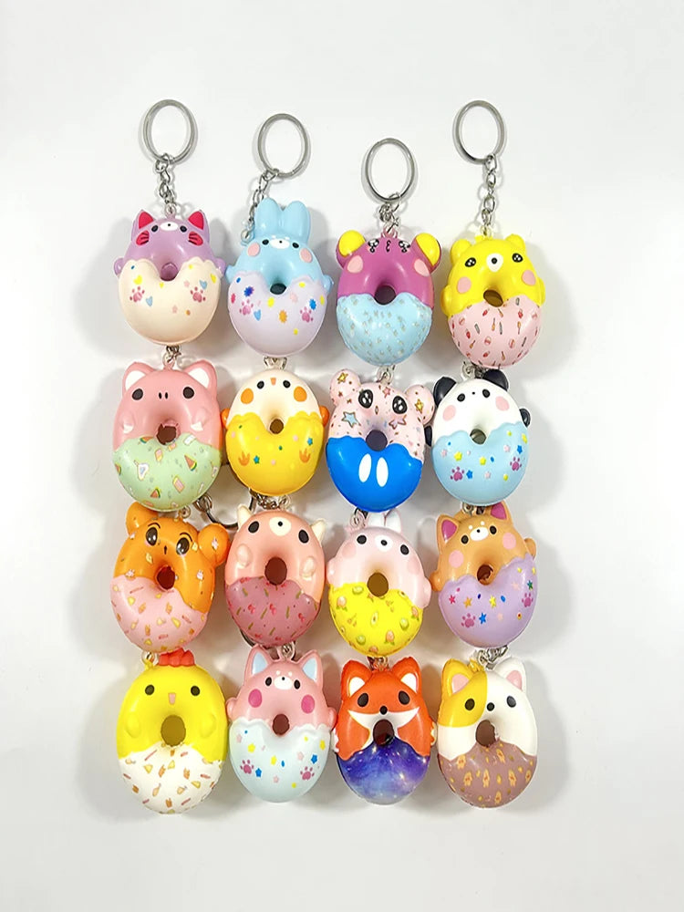 5/10/20/30PCSPU Slow Rebound Animal Squishy Cartoon Stress Relief Toy Keychain Resistant to Rubbing Release Pressure Squishy