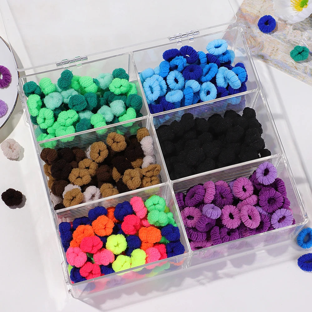 100Pcs Children Elastic Hair Bands Girls Colorful Hair Ties Ponytail Holder Rubber Bands Mini Scrunchie Kids Hair Accessories