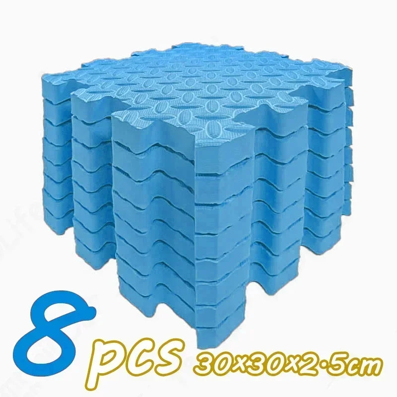 Baby Crawling Play Mat Nonslip Puzzle Gym Mat 8 Pcs 2.5cm Thick for Childrens Room Eco Friendly