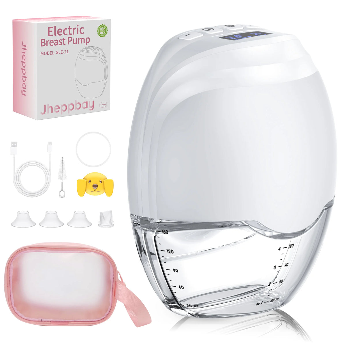 Hands Free Electric Breast Pump 3 Modes 12 Levels With 17 19 21 24 Mm Flanges Bpa Free