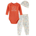 Kiddiezoom Fashion Unisex Spring Autumn Cotton Newborn Clothing Sets Baby Boy Girl Bodysuit+Pants+Hats Infants Clothes