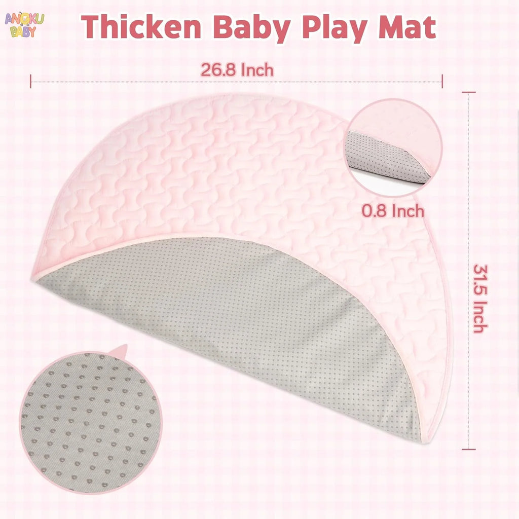 3 in 1 Baby Activity Gym with Plush Rabbit Toy Portable Tummy Time Play Mat Newborn Development Baby Fitness Frame fit 0-36 M