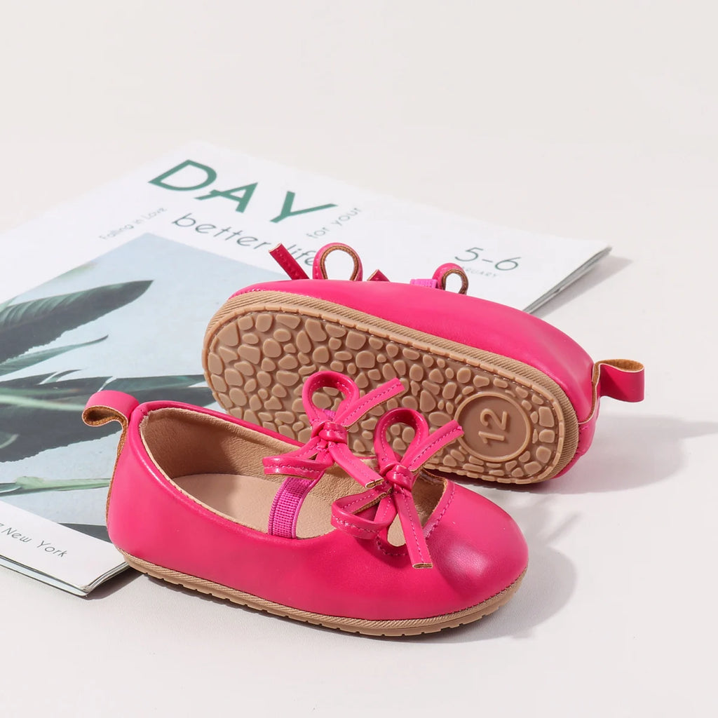 Spring And Autumn Baby Girls First Walking Indoor Outdoor Toddler Shoes With Fashion Design For 0-18M Soft TPR Sole BBW5193