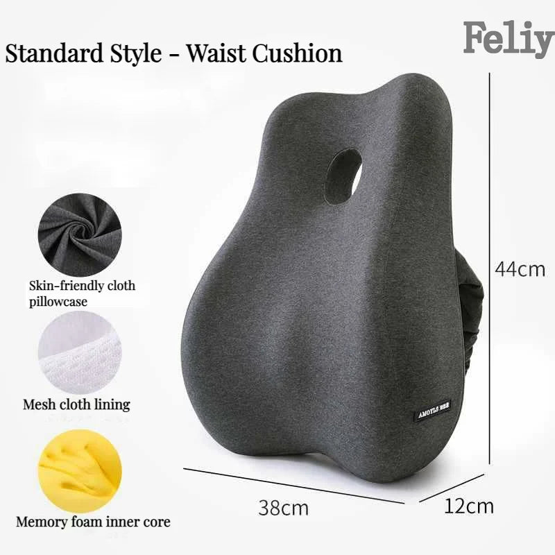 ComfiLife Memory Foam Office Chair Cushion Back Support Lumbar Pillow Model CSM01