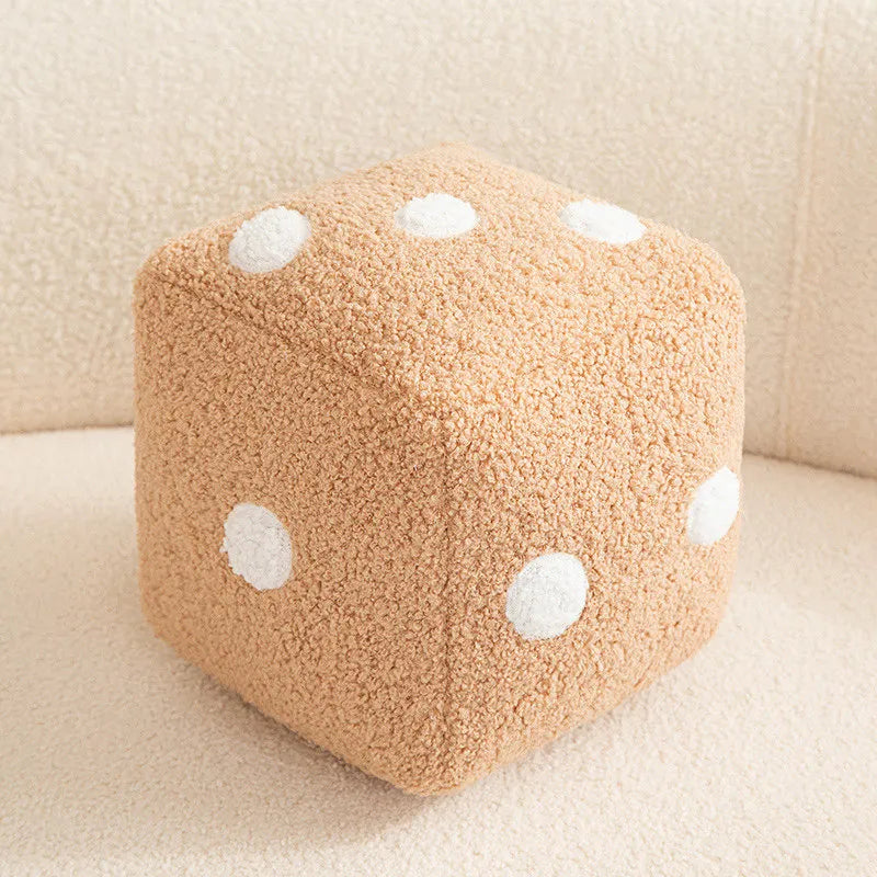 Dice Pillow Plush Dice Cube Cushion Hug Pillow Stuffed Plush Toy Game Props Car Interior Ornament Home Decoration Party Supplies